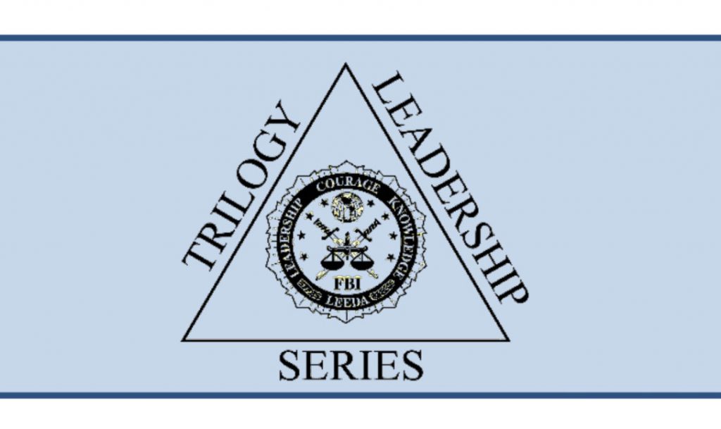 Logo. Trilogy Leadership Series. Leadership Courage Knowledge LEEDA - F.B.I.