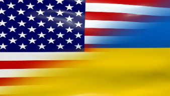 USA/Ukraine Flag